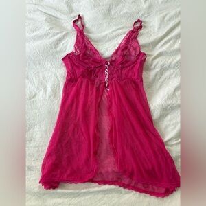 Pink babydoll lingerie